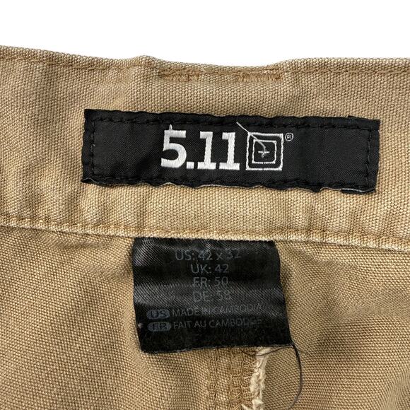 5.11 Tactical Cargo Pants Ripstop Khaki Mens Size 42x32 Utility Workwear Combat - Picture 9 of 9